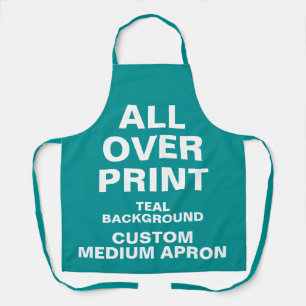 Custom All Over Print Medium Apron TEAL