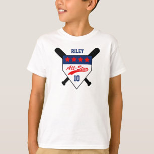 Custom All-Star Baseball Birthday T-Shirt