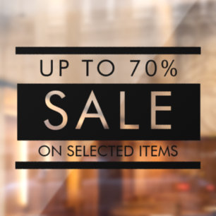 Custom All Text Editable Sale Sign For Door Window