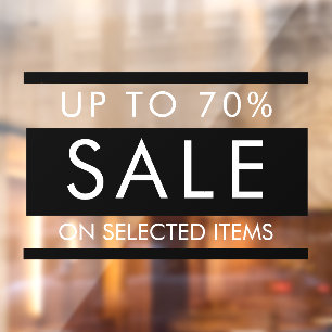 Custom All Text Editable Sale Sign For Door Window