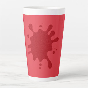 Custom All-Tomato Red Splash Latte Mug