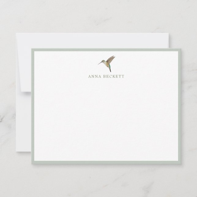 Custom Allen's Hummingbird Note Card (Front)
