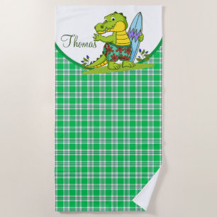 Custom Alligator  Beach Towel