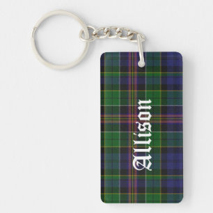 Custom Allison Tartan Plaid Key Chain