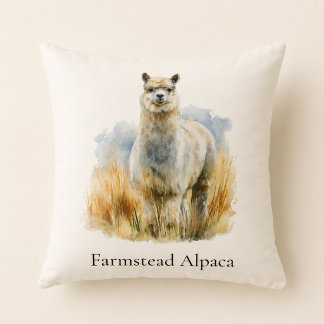 Custom Alpaca Country Cottage Accent Cushion