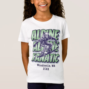 Custom Alpine Snowboarding Location Date Name T-Shirt