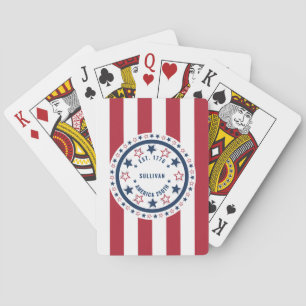 Custom America 250 Vintage Patriotic Flag Playing Cards