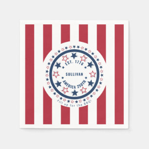 Custom America 250th Monogram Patriotic Napkin