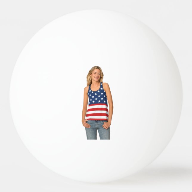 Custom america Face Funny  Party Personalized  Ping Pong Ball (Front)