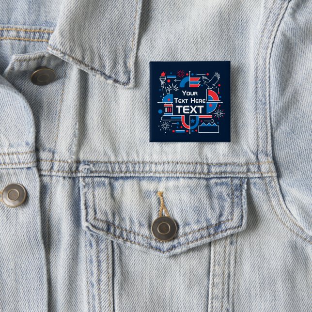 Custom America’s 250th anniversary 15 Cm Square Badge (In Situ)