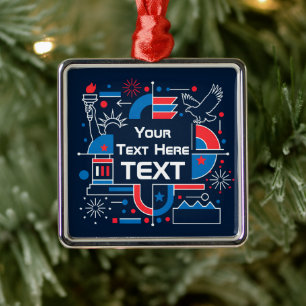 Custom America’s 250th anniversary Metal Tree Decoration