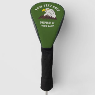 Custom American bald eagle logo golf driver cover 