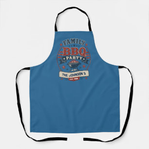 Custom American Family BBQ Party  Apron