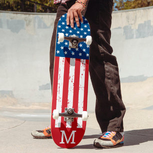 Custom American Flag Patriotic Personalised Skateboard