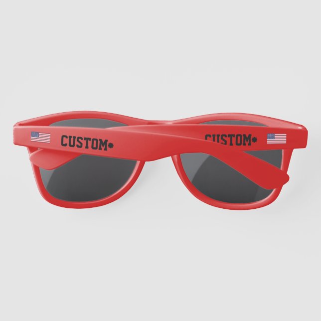 Custom American Flag Sunglasses (Back)