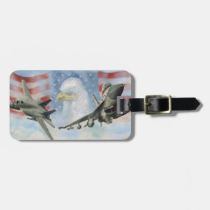 Custom American Military Aeroplanes Luggage Tag