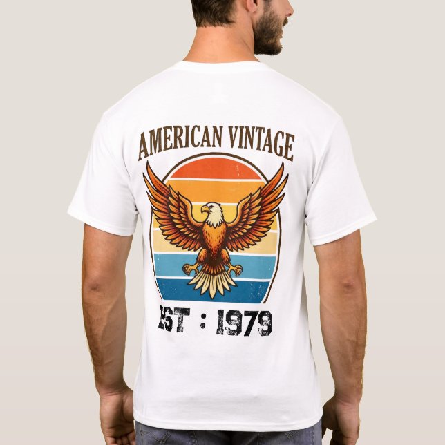 Custom American Vintage Eagle T-Shirt (Back)