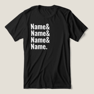 Custom Ampersand Names List Personalised Matching Tri-Blend Shirt