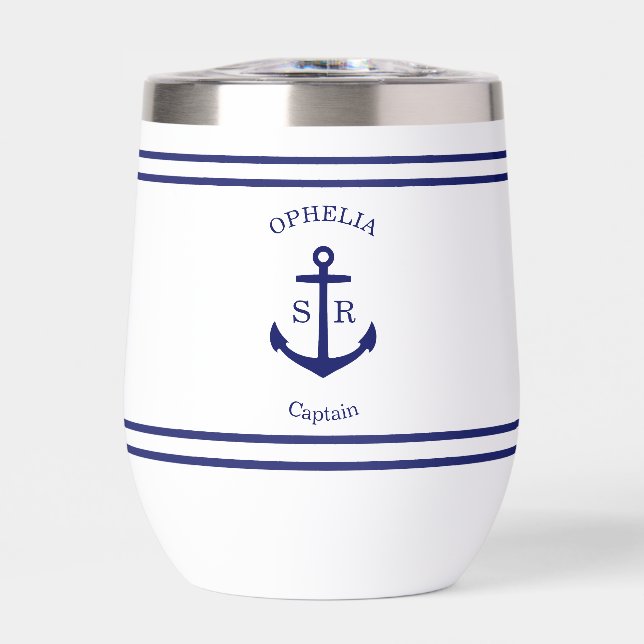Custom Anchor Emblem (white & blue) (Front)