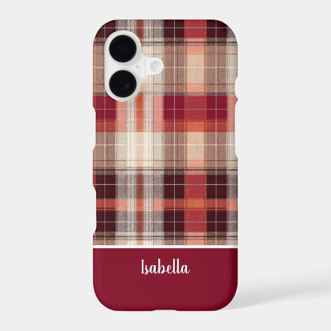 Custom and Cozy Winter Gingham Plaid Pattern (Back)