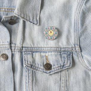 Custom and personalised birds pattern 3 cm round badge