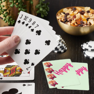 Custom and personalised Butterfly and Flower Playing Cards