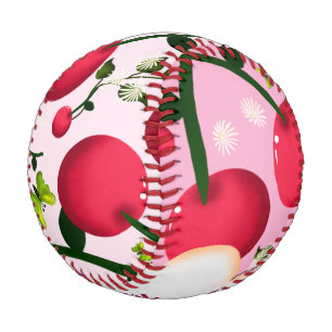 Custom and personalised cherry butterfly gift baseball