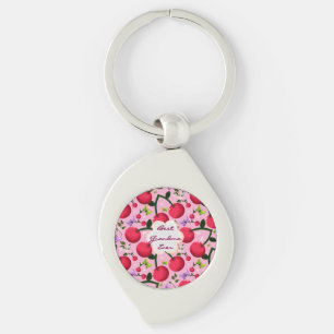 Custom and personalised cherry butterfly gift key ring