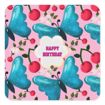 Custom and personalised cherry butterfly gift  
