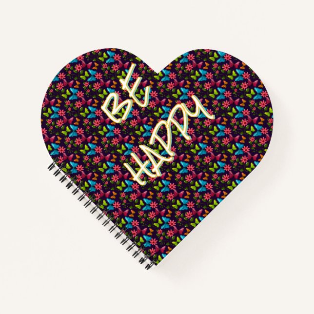 Custom and personalised Colourful Butterfly  Notebook (Front)