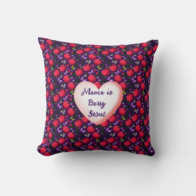 Custom and personalised Cute Cherry Butterfly  Cushion (Front)