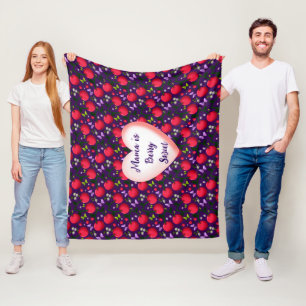 Custom and personalised Cute Cherry Butterfly  Fleece Blanket