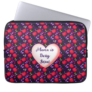 Custom and personalised Cute Cherry Butterfly Laptop Sleeve