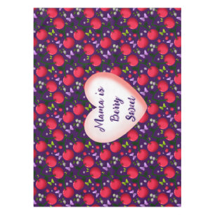 Custom and personalised Cute Cherry Butterfly  Tablecloth