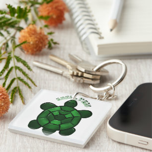 Custom and personalised Cute Turtle  Key Ring