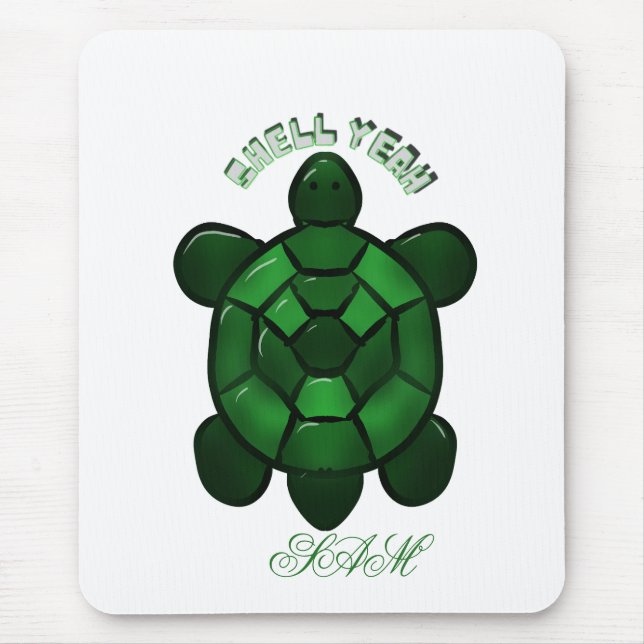 Custom and personalised Cute Turtle  Mouse Mat (Front)