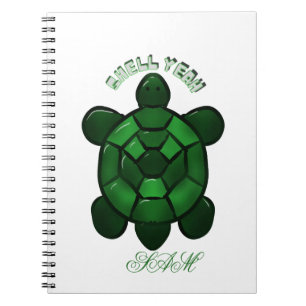Custom and personalised Cute Turtle  Notebook