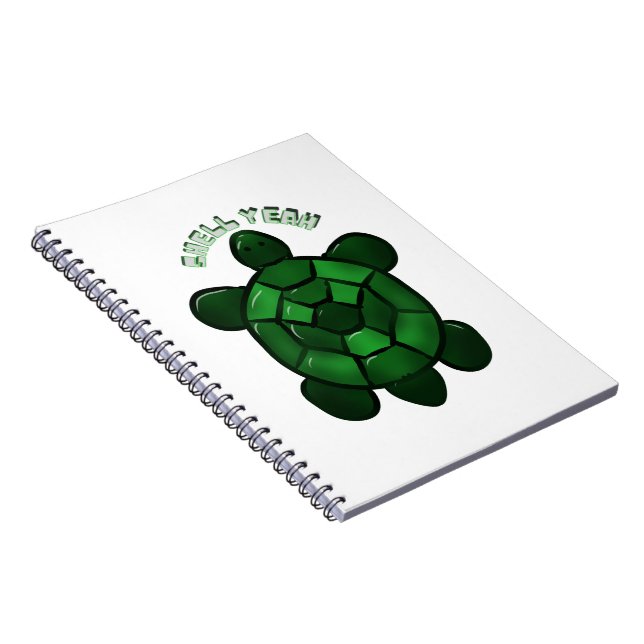 Custom and personalised Cute Turtle  Notebook (Right Side)