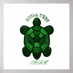 Custom and personalised Cute Turtle  Poster