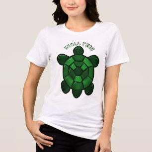 Custom and personalised Cute Turtle Tri-Blend Shirt