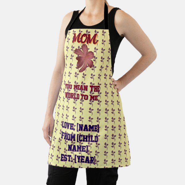 Custom and personalised family quote gift  apron (Insitu)