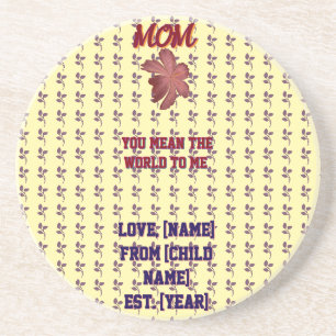 Custom and personalised family quote gift  coaster