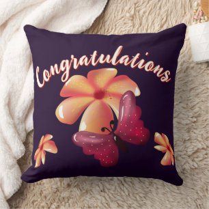 Custom and personalised floral Butterfly Pattern Cushion