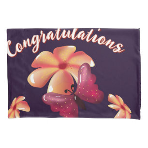 Custom and personalised floral Butterfly Pattern  Pillowcase