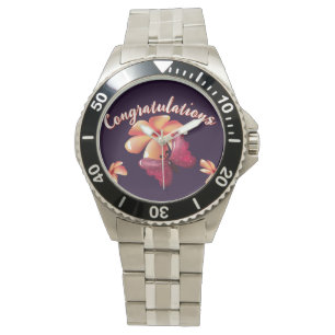Custom and personalised floral Butterfly Pattern Watch