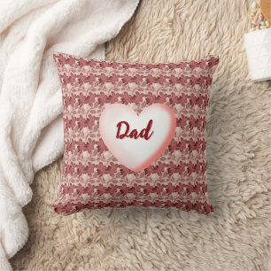 Custom and personalised floral gift for Father Cushion