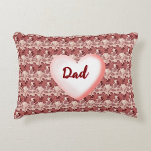 Custom and personalised floral gift for Father Decorative Cushion