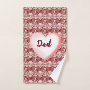 Custom and personalised floral gift for Father Hand Towel
