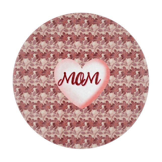 Custom and personalised floral gift for Mum Cutting Board (Front)