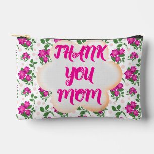 Custom and personalised floral pattern accessory pouch